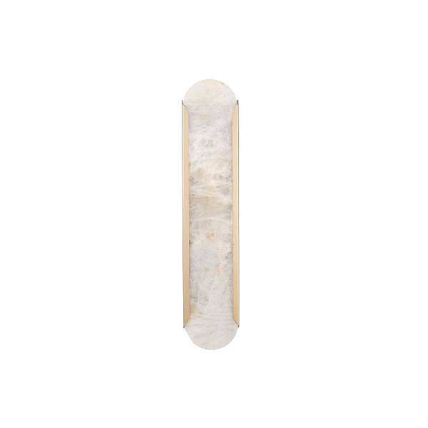 Arandela Hayla G 6701 Dourado Fosco com Pedra Onix Led 34,2w 3000k 110V