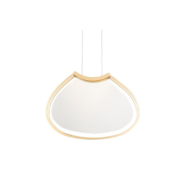 Pendente Balonê Almenara 6596 Dourado 60x45cm com Led 3,6w 3000k 110v