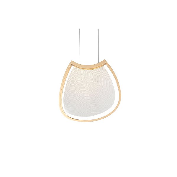 Pendente Balonê Almenara 6597 Dourado 40x48cm com Led 3,6w 3000k 110v