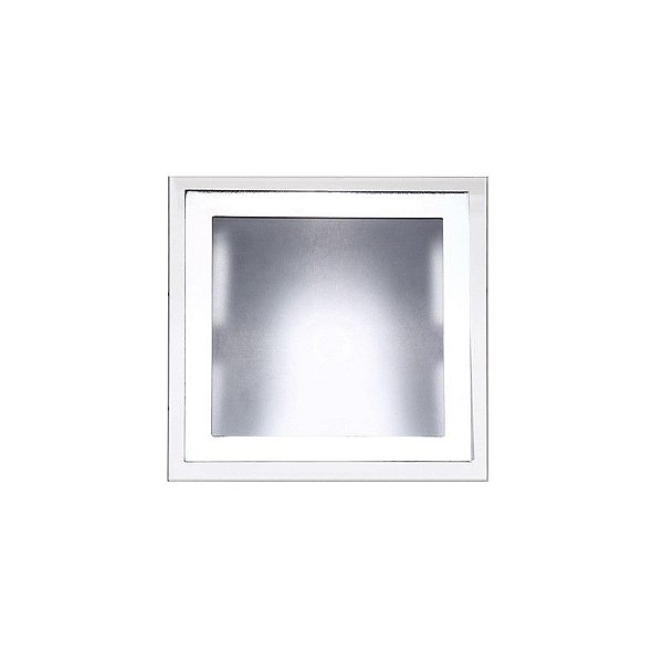 Embutido A56 Quadrado Branco 17x17cm para Lampada E27