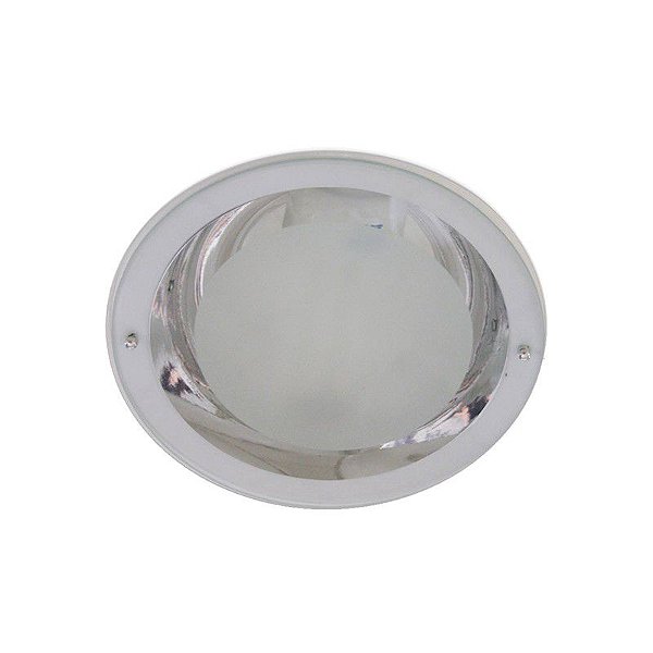 Embutido Redondo 1060 Branco  Centro Fosco 24x9cm para 2 Lampadas E27