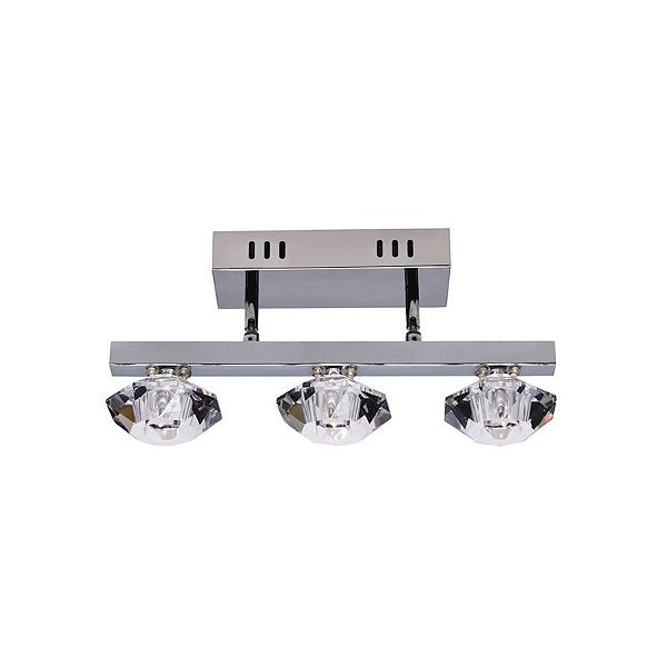 Plafon 1009MX-3 72x17x29cm 3 Bipinos e Led Integrado 220v