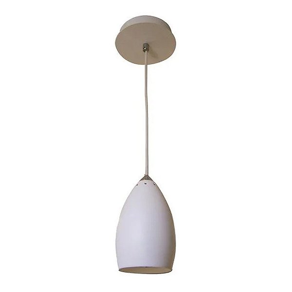 Pendente 40051BJ 9x17cm Branco para 1 Lampada GU