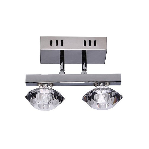 Plafon 1009MX-2 48x17x29cm 2 Bipinos e Led Integrado 220v