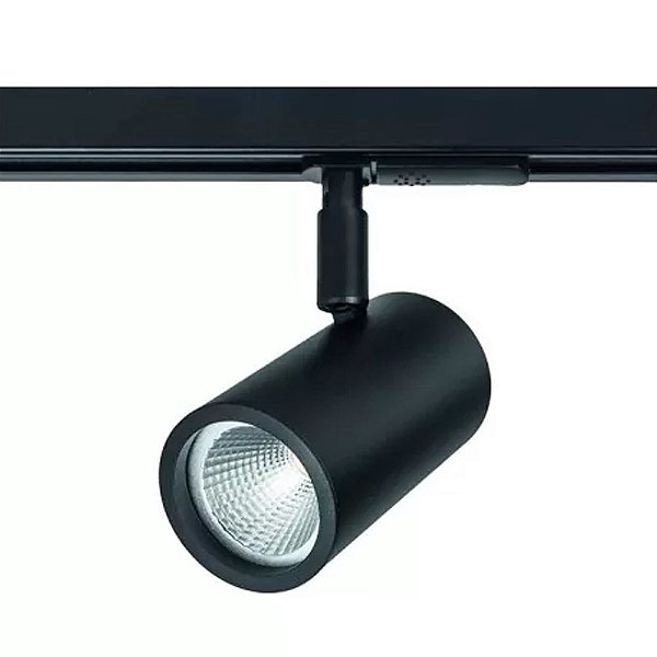 Spot para Trilho Lisse Preto com Adaptador para 1 Lampada AR70 GU10