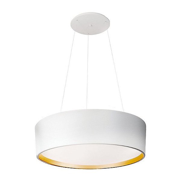 Pendente Circle SN10155 53x14cm Branco Dourado para 6 Lampadas E27