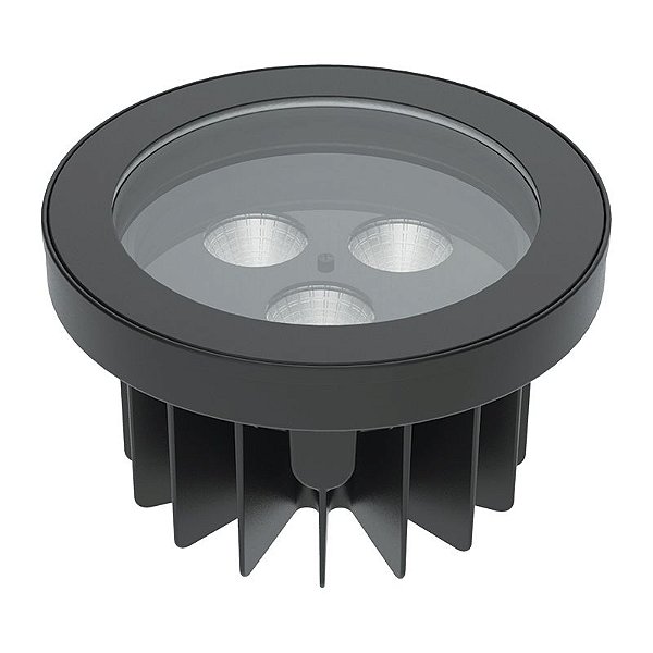 Embutido de Piso IL3621  Preto 19,8cm Diametro com Led Integrado Foco 32º 3000k