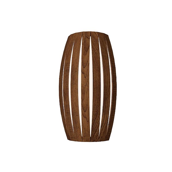 Arandela Madeira Imbuia 4014 Barril 35x20x14 para 2 Lampadas E27