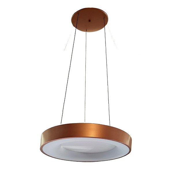 Pendente Apollo 586 47x8,5cm Cobre com Led Integrado 25,2w 3000k Bivolt