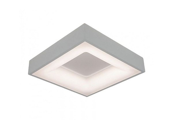 Plafon Quadrado Fit 47x47x8,3cm Branco com Led Integrado 33,6w 3000k Bivolt