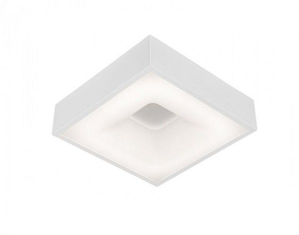 Plafon Embutido New Massu Branco 35x35x8cm com Led Integrado 25w 3000k Bivolt