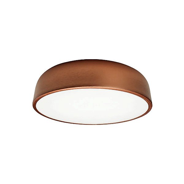 Plafon Redondo 160 Ø29x9cm Cobre para 2 Lampadas E27 Bivolt