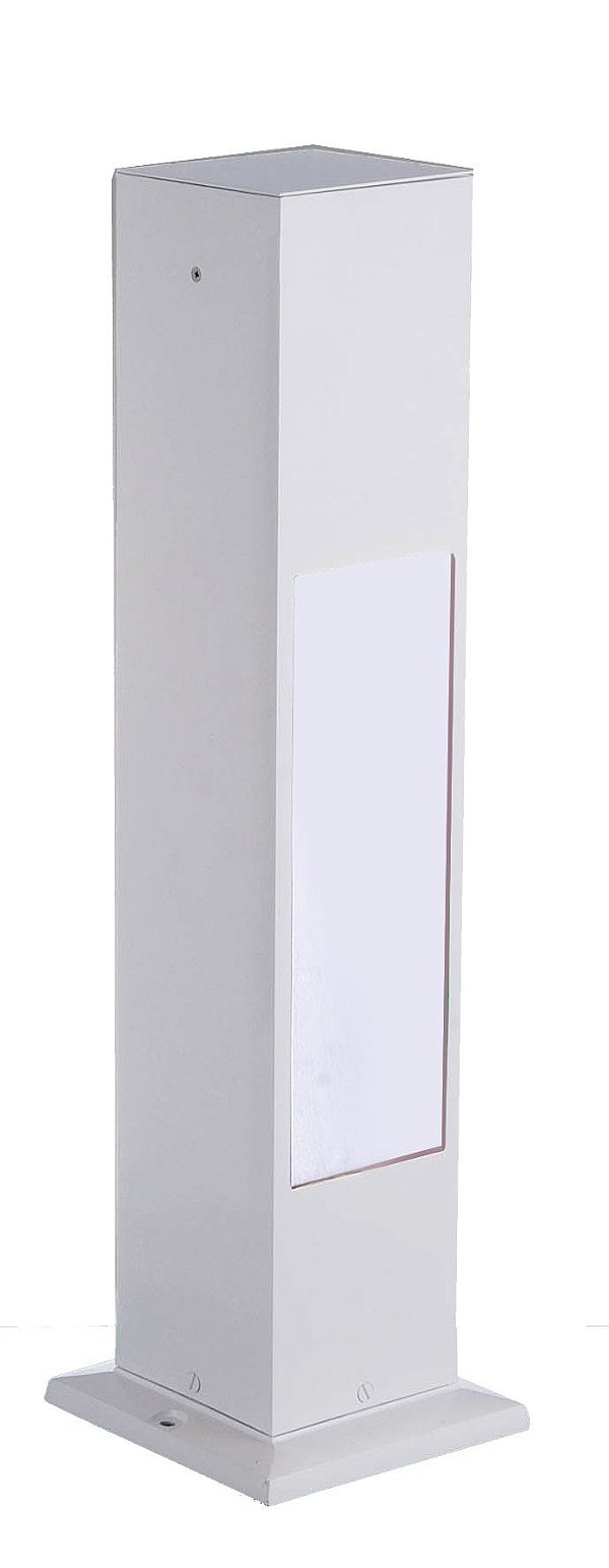 Balizador Mini Coluna Poste 718 Branco 60cm 2 Focos para 1 Lampada E27