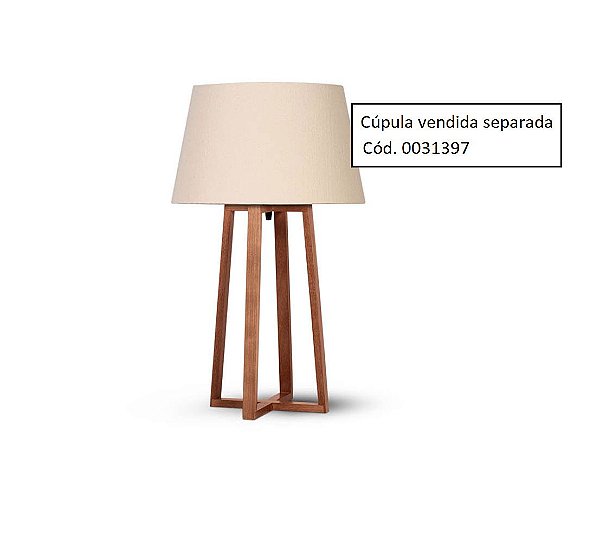 Coluna para Abajur 264-03 Imbuia 66x40cm para 1 Lampada E27