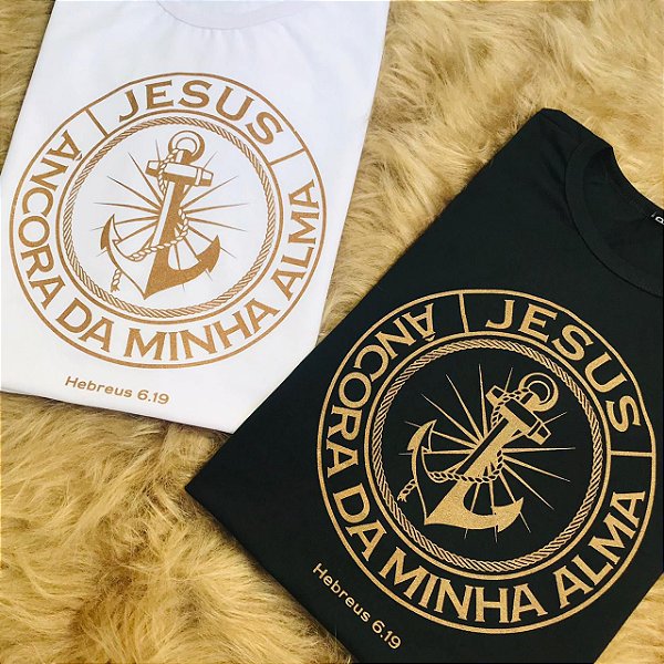 CAMISETA ÂNCORA - MASCULINA - MATERIAL 100% ALGODÃO