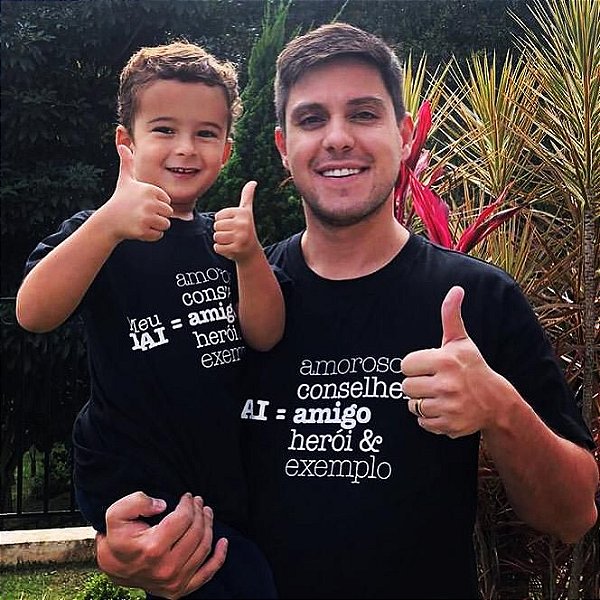 CAMISETA PAI (VERSÃO PARA OS FILHOS) - INFANTIL - MATERIAL 100% ALGODÃO