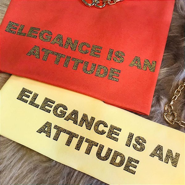 CAMISETA ELEGÂNCIA É UMA ATITUDE - FEMININA - MATERIAL 100% ALGODÃO