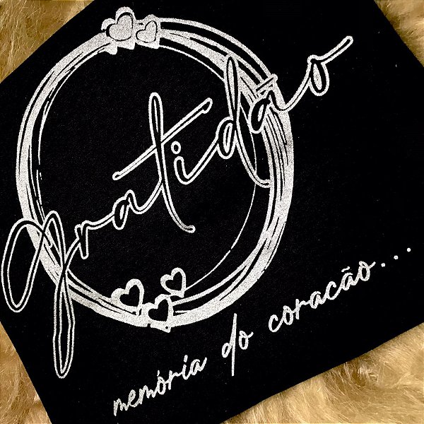 CAMISETA MEMÓRIA DO CORAÇÃO GRATIDÃO - FEMININA - MATERIAL 100% ALGODÃO