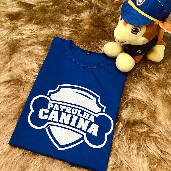 CAMISETA PATRULHA CANINA - INFANTIL - MATERIAL 100% ALGODÃO