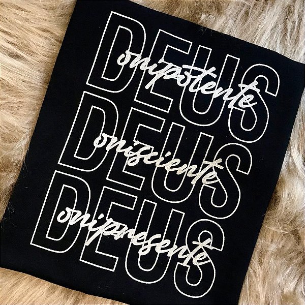 CAMISETA DEUS ONIPOTENTE - FEMININA - MATERIAL 100% ALGODÃO