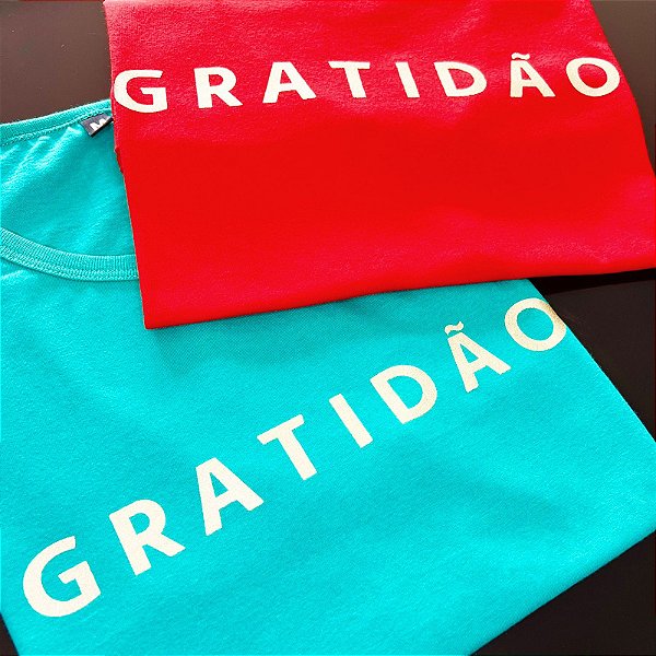 CAMISETA GRATIDÃO OURO BRANCO - FEMININA - MATERIAL 100% ALGODÃO