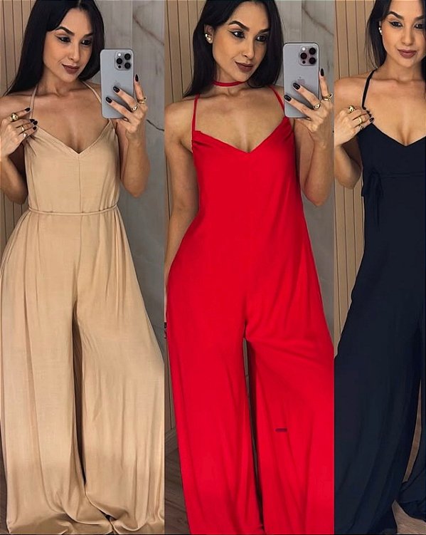 MACACÃO MARIA - BOLSO INTERNO NAS LATERAIS - AJUSTE TOTAL NAS ALÇAS - TAMANHO ÚNICO