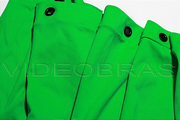 Tela Chroma Key Verde com Ilhós 3x2m
