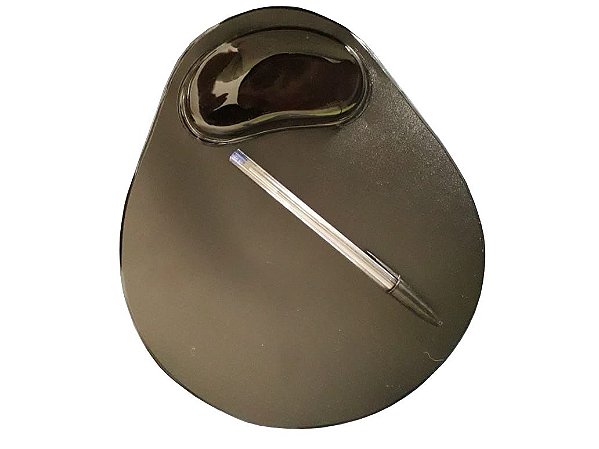 Mouse Pad com Apoio Preto apoio em Gel