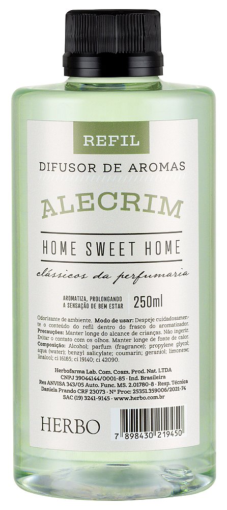 Refil Difusor Alecrim Home Sweet Home - 250ml