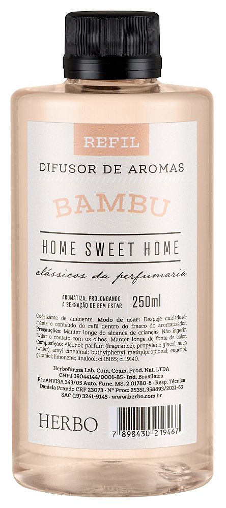 Refil Difusor de Aromas Bambu Home Sweet Home - 250ml