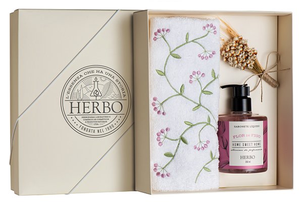 Kit 2 - Sabonete Liquido + Toalha - Flor de Figo - Home Sweet Home