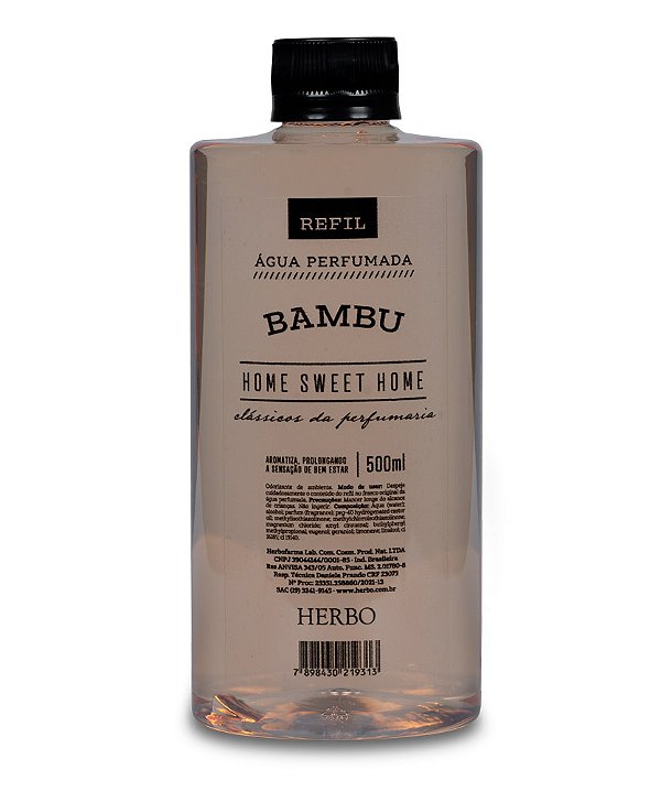 Água Perfumada Refil - Fragrância Bamboo - Home Sweet Home
