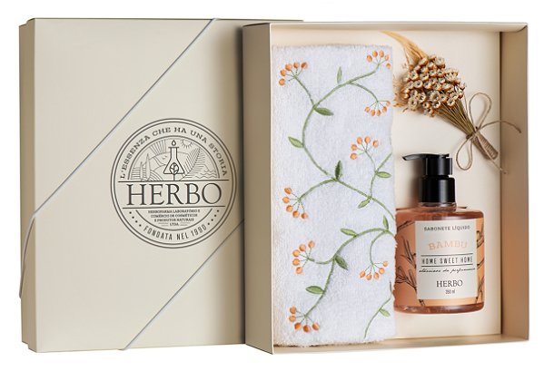 Kit 2 - Sabonete Liquido + Toalha - Bamboo - Linha Home Sweet Home