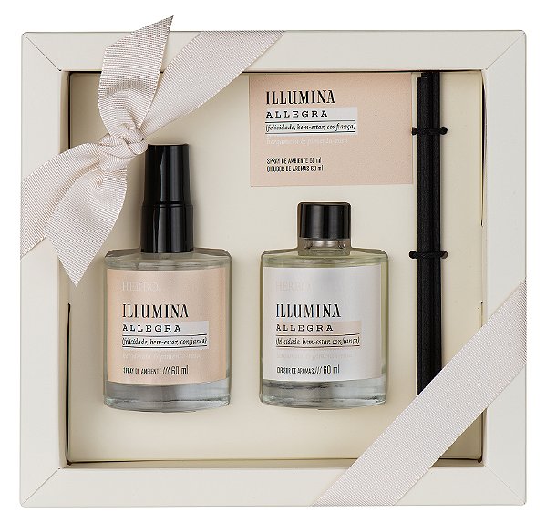 Kit 12 - Mini spray + Mini difusor - Linha Illumina - Allegra