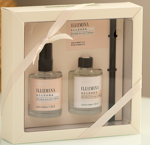 Kit 12 - Mini spray + Mini difusor - Linha Illumina - Allegra