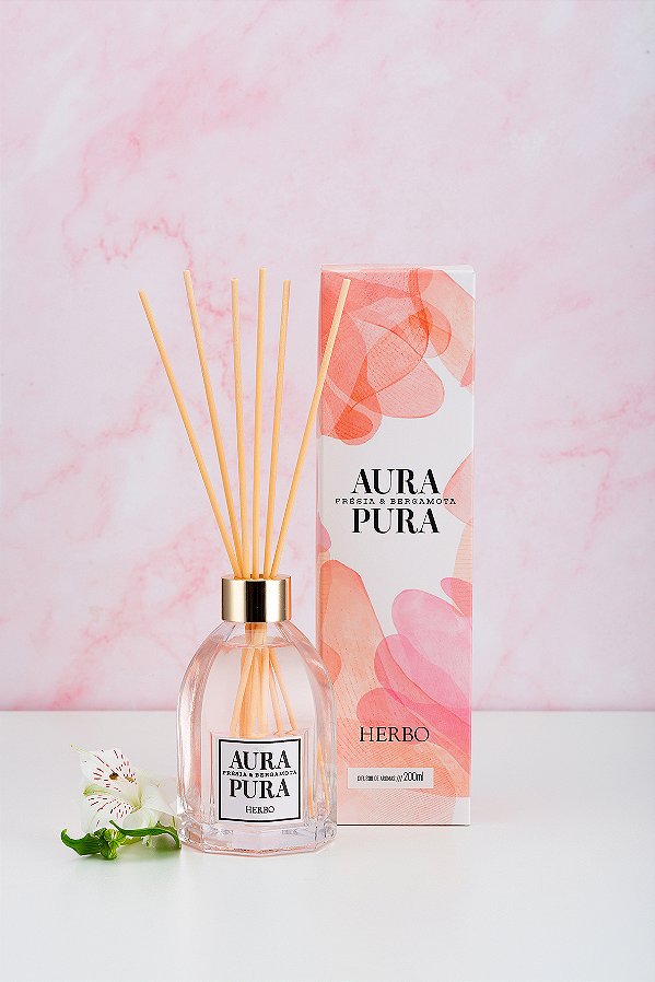 Difusor de Aromas - Fragrância Frésia e Bergamota - Aura Pura - 200ml