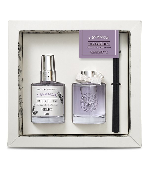 Kit 12 - Mini Difusor + Mini Spray - Lavanda - Linha Home Sweet Home
