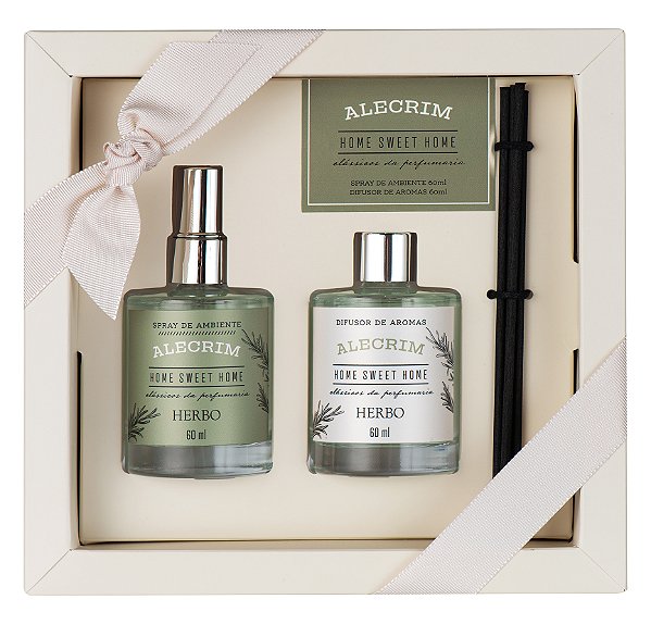 Kit 12 - Mini Difusor + Mini Spray - Alecrim - Linha Home Sweet Home