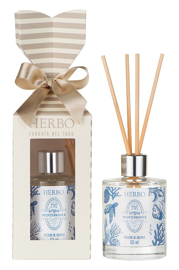 Difusor Aromas 60ml - Acqua Mediterranea - Linha Acqua Mediterranea