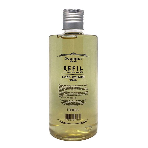 Difusor de Aromas Refil - Fragrância Limão Siciliano - Gourmet