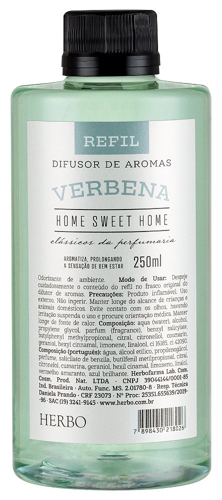 Refil Difusor Verbena Home Sweet Home - 250ml