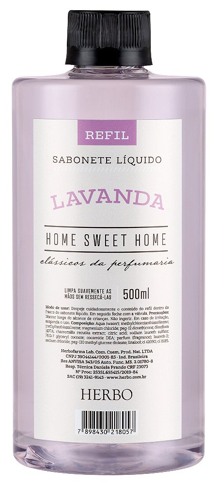 Sabonete Líquido Refil - Fragrância Lavanda - Home Sweet Home