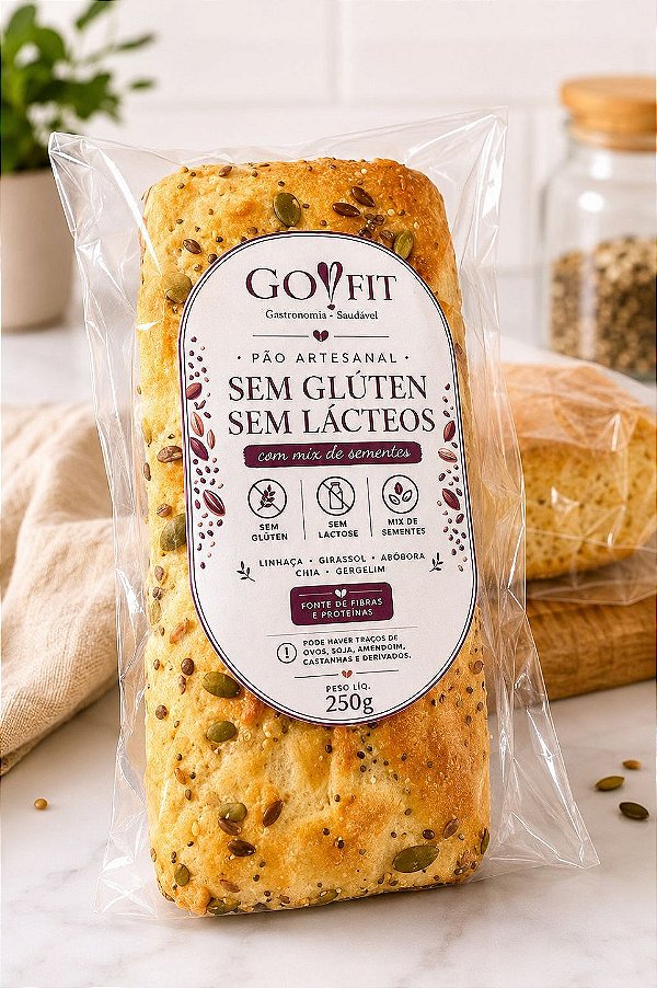 PÃO PREPARADO COM INGREDIENTES SEM GLÚTEN