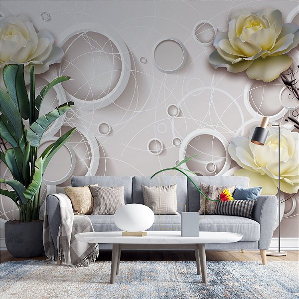 Papel de Parede Floral Gigante