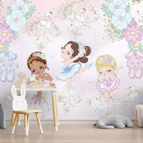 Papel de Parede Infantil Bailarinas AL 01