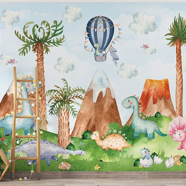 Papel de Parede Infantil Dinossauros