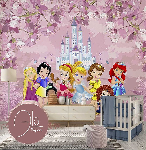 Adesivo Decorativo de Parede Princesas Disney Mini