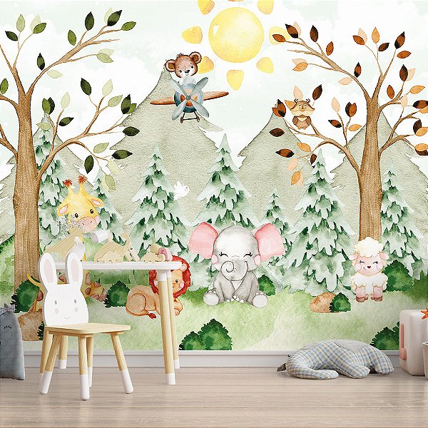 Papel de Parede Infantil Safari AL 33