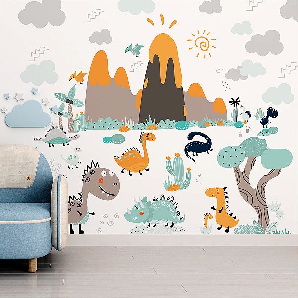 Papel de Parede Infantil Dinossauros AL 08