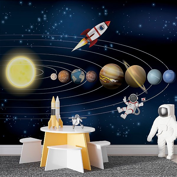 Papel de Parede Infantil Espaço e Planetas AL 02